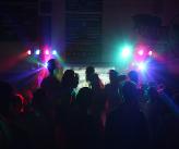 high school dance with lighting