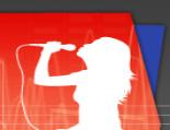 karaoke singer on a microphone